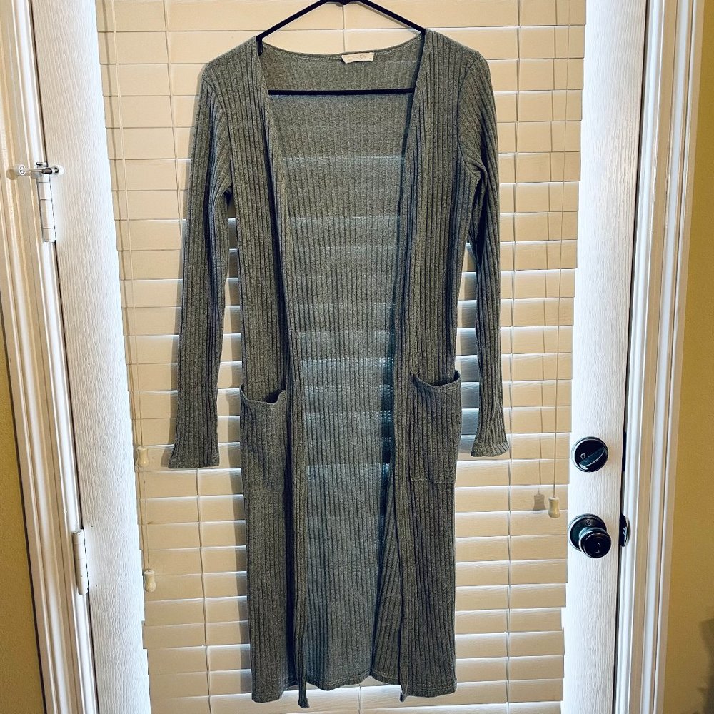 Olivia Rae - Women's Thin & Long Cardigan - Dark - size S